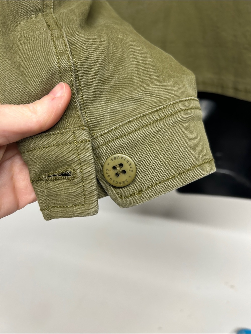 Sanctuary Olive Green Military Field Jacket size small - Picture 5 of 6